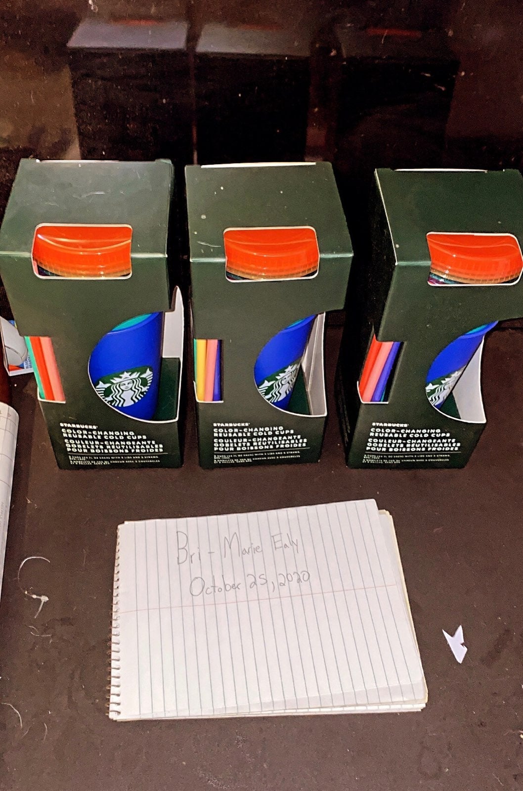 Starbucks color changing cups