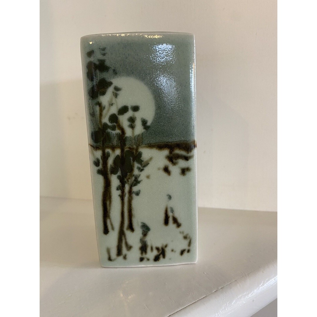 Rynne Tanton Australian Studio Pottery Bush Series Bud Vase Signed