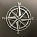12 Compass Rose Metal Wall Art Nautical