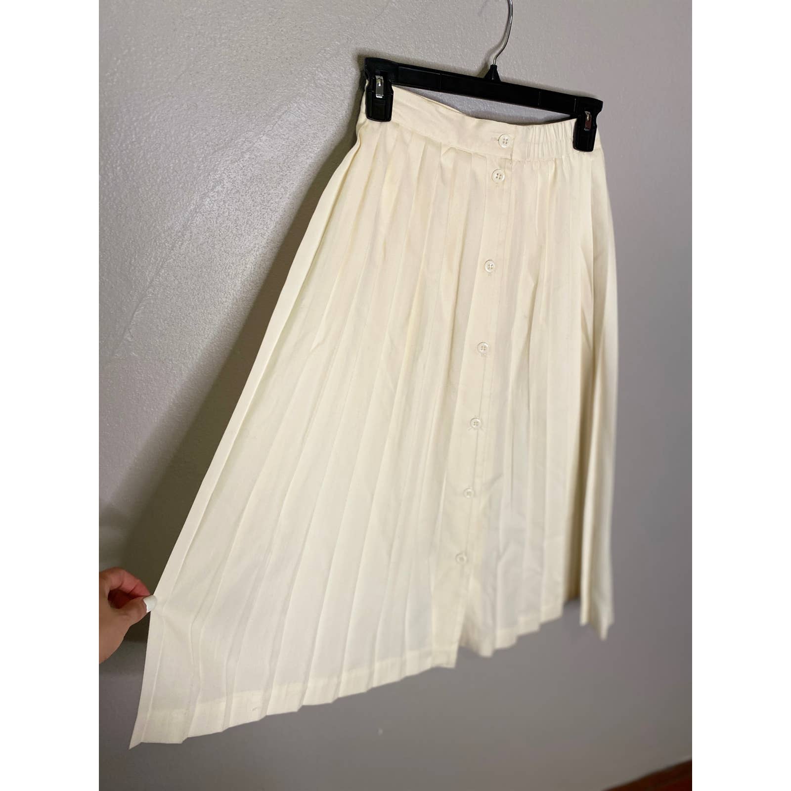 VINTAGE Cream Coastal Maxi Neutral Minimalist Skirt 2P