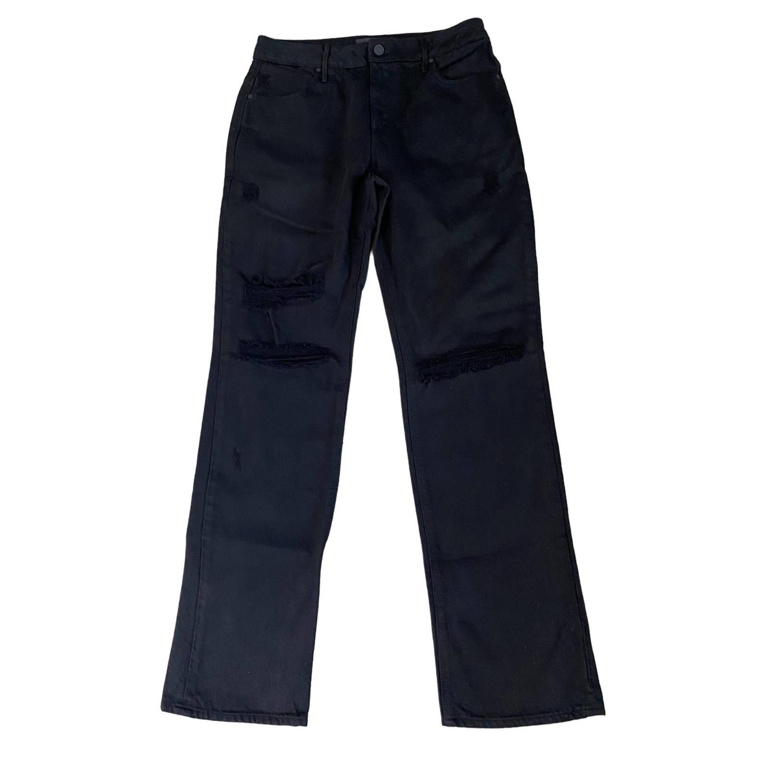 RTA Distressed Bootcut Jeans Black Dark Wash Womens Size 27