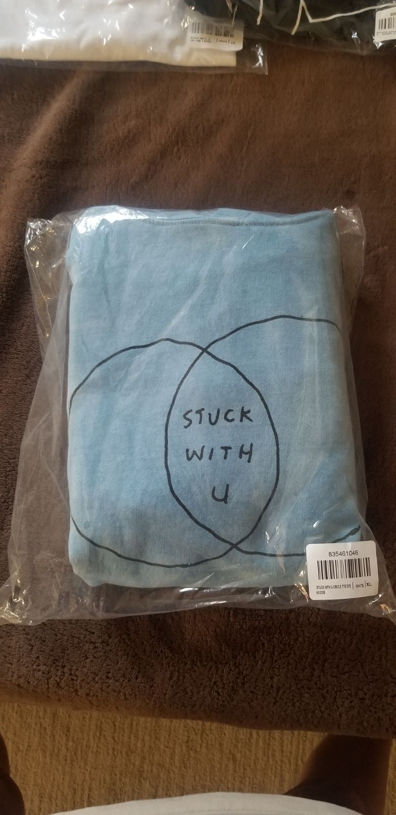 Stuck with u hoodie tie dye