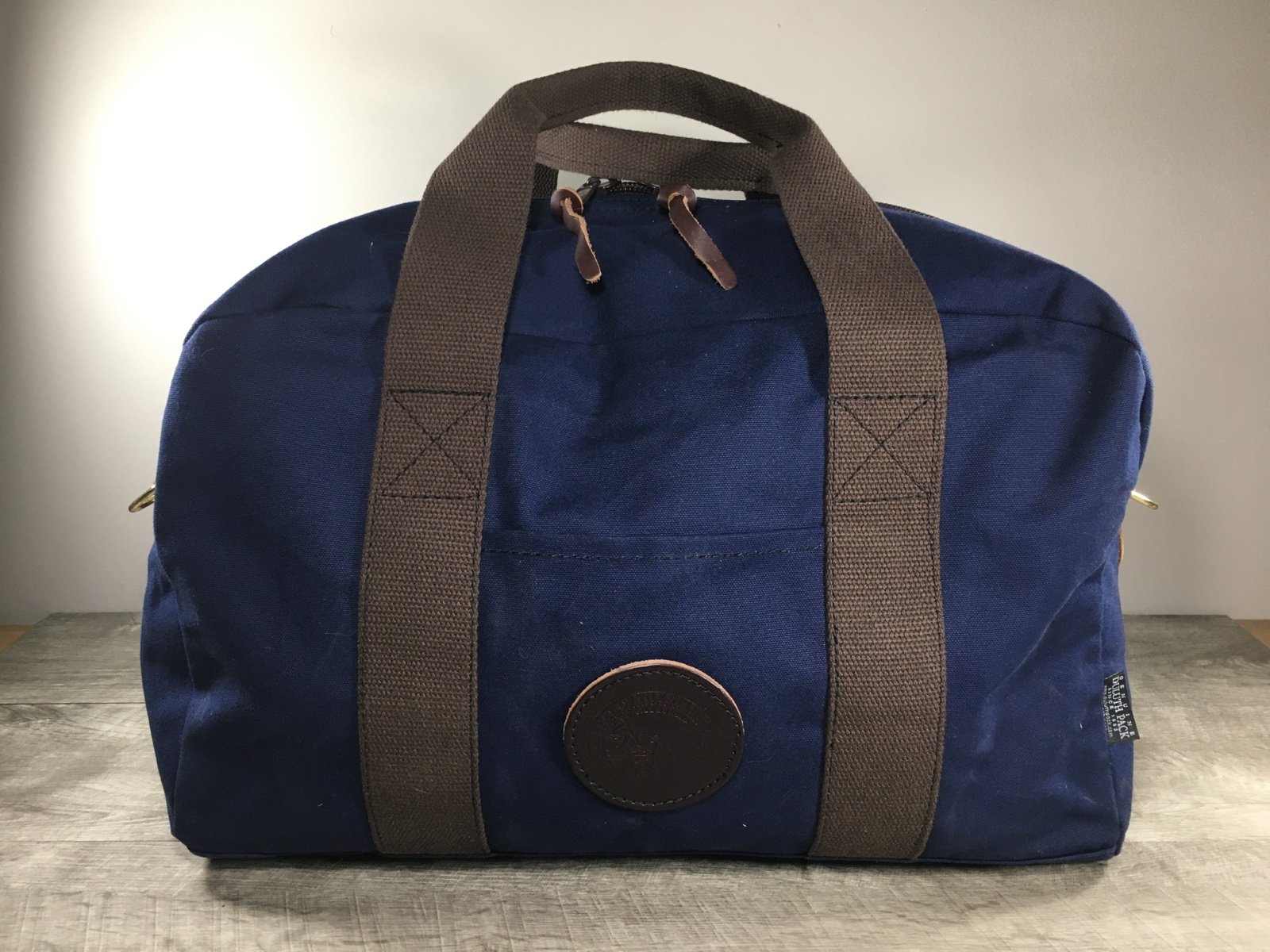 Duluth Pack Zippered Round Blue Bag Travel Weekend Gym Carry-On Every Day USA