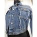 Women's Custom Denim Jacket Studded Travel Art Size Petite M