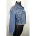 Women's Custom Denim Jacket Studded Travel Art Size Petite M