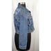 Women's Custom Denim Jacket Studded Travel Art Size Petite M