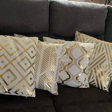 Home Decorative Set of 4 Throw Pillow Covers Gold Foil Pillow Covers 18 ×18