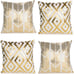 Home Decorative Set of 4 Throw Pillow Covers Gold Foil Pillow Covers 18 ×18