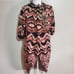 Karen Millen England cotton brown animal print silk scarf tie cardigan. S/M NWT