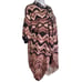 Karen Millen England cotton brown animal print silk scarf tie cardigan. S/M NWT