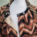 Karen Millen England cotton brown animal print silk scarf tie cardigan. S/M NWT