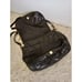 MICHAEL KORS Black Leather Messenger Bag Zip Fold Flap Pockets Gold Medallion