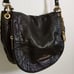 MICHAEL KORS Black Leather Messenger Bag Zip Fold Flap Pockets Gold Medallion