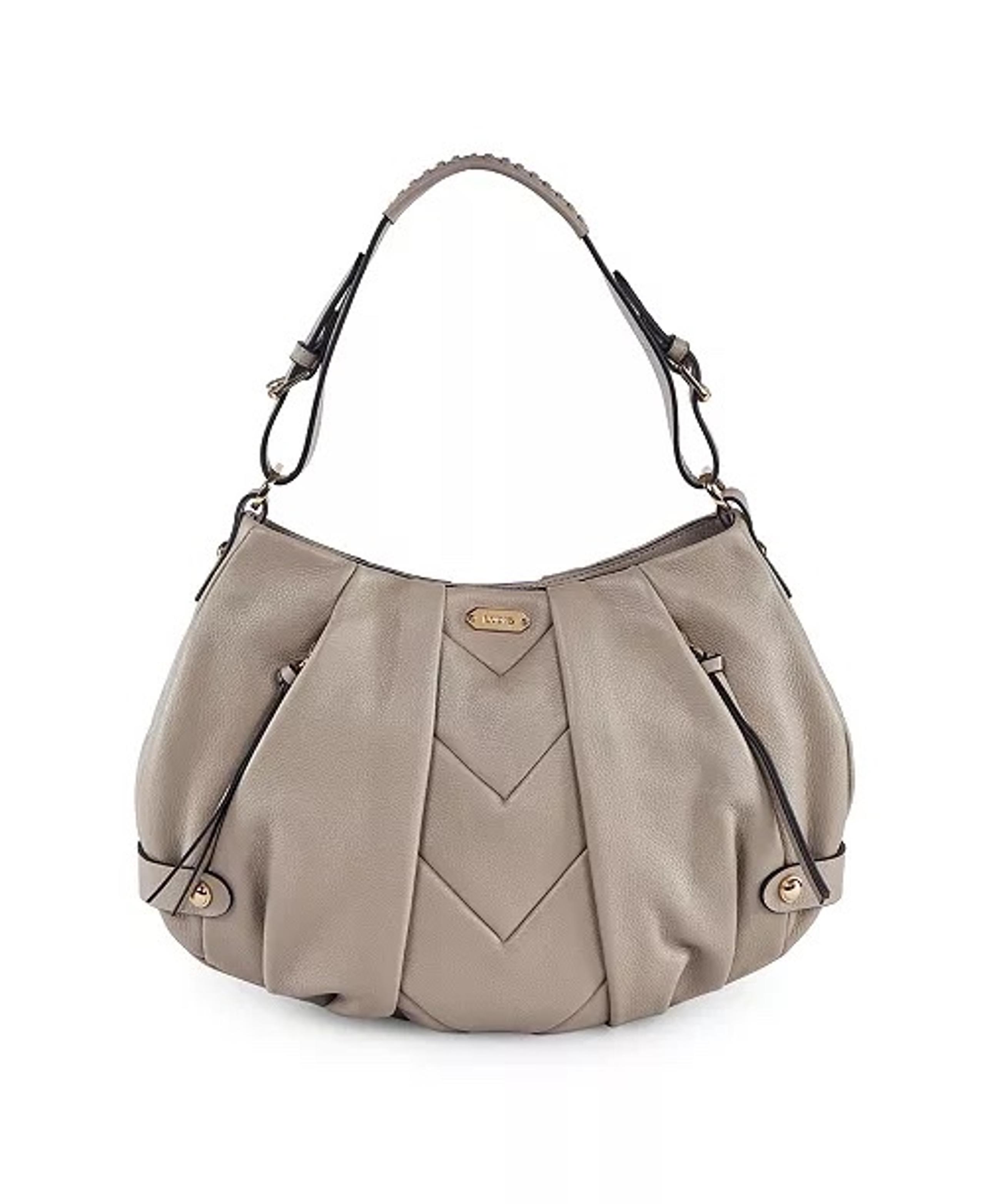 LODIS Women's Majestic Grey Leather Hobo Side Pockets Bag Shoulder Bag