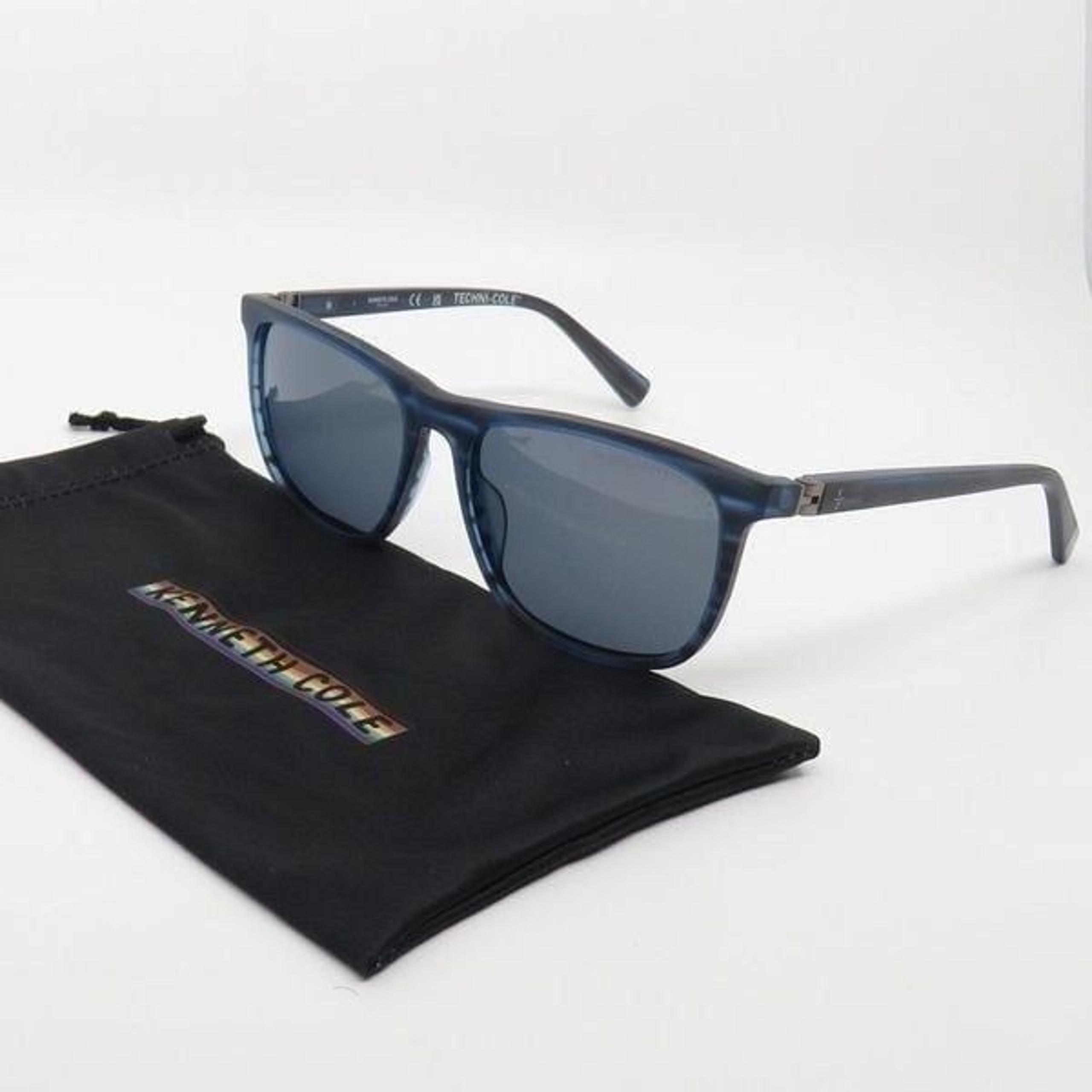 Kenneth Cole Reaction Polarized New KC7259/S 91D Matte Blue/Smoke Sunglasses