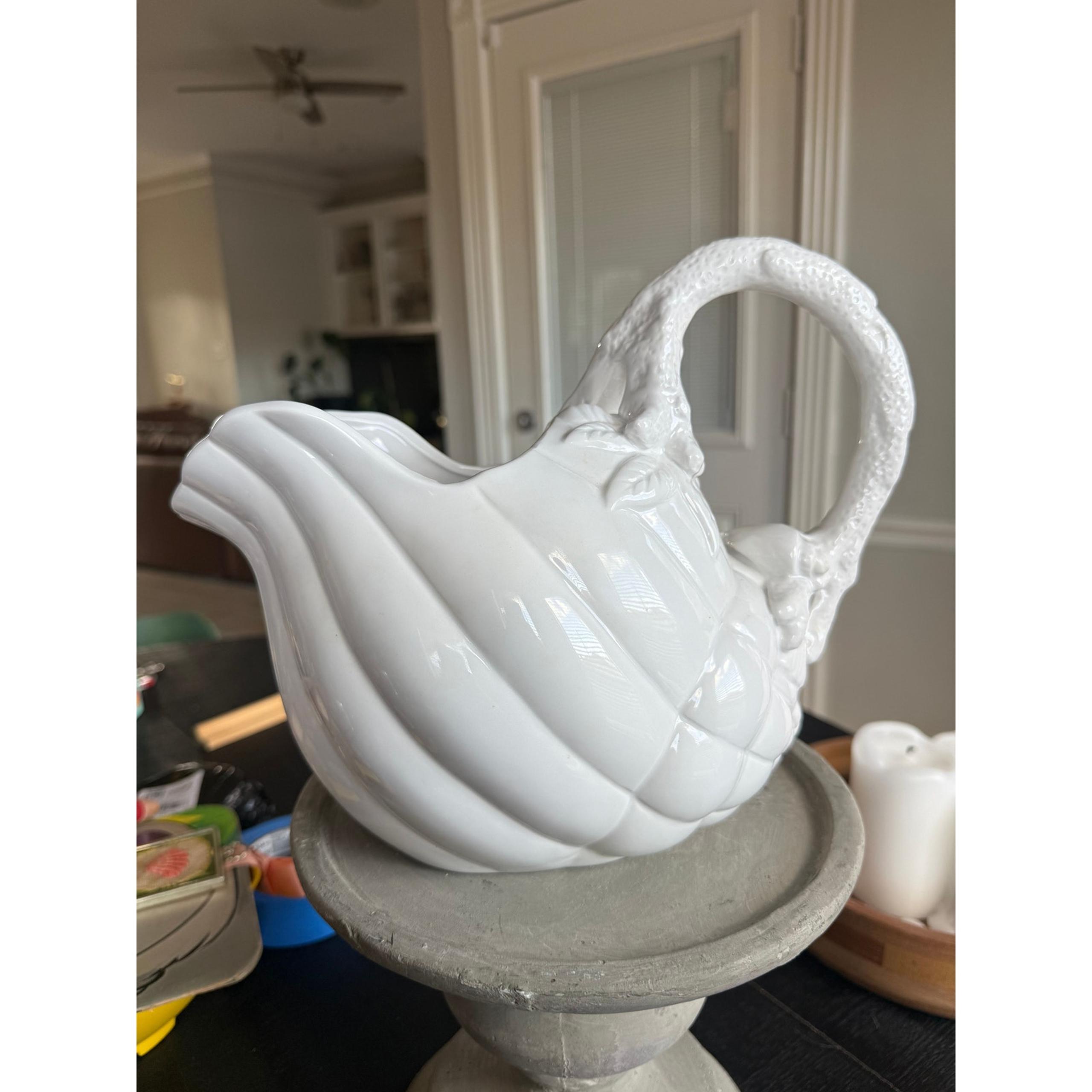 Fitz & Floyd Conch Shell and Coral Coastal Water Pitcher Vase