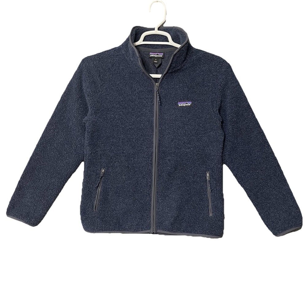 Patagonia Woolyester Fleece Women's Small Blue Gorpcore Hiking 22925 Long Sleeve