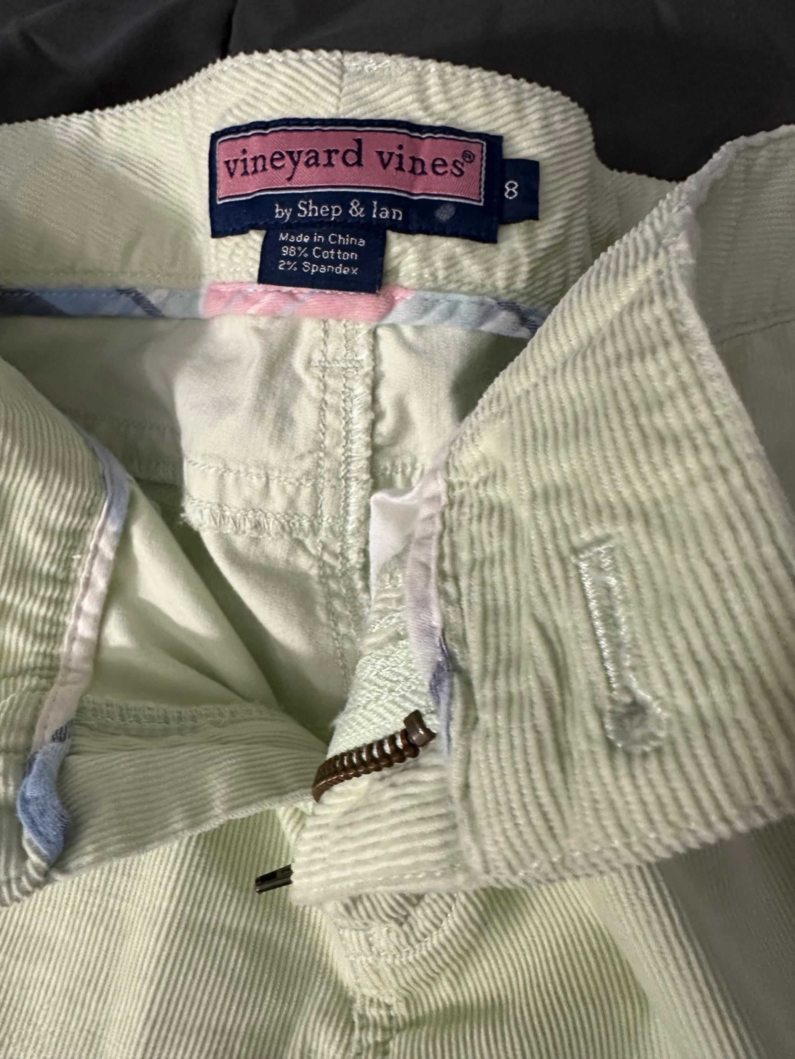 Vineyard Vines lightweight Corduroy Pants Mint Green EUC size 8
