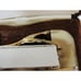 Hickok Cufflinks & Neck Tie Clip Set Rectangle Leather Top Vtg Gold Tone Tux IOB