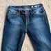Miss Me Womens Boot Jeans size 30 Mid Rise Slim Boot Rhinestone Embellished Blue