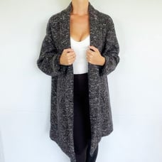 Isabel Marant Étoile blue gray heavy wool blend long cardigan sweater size 42