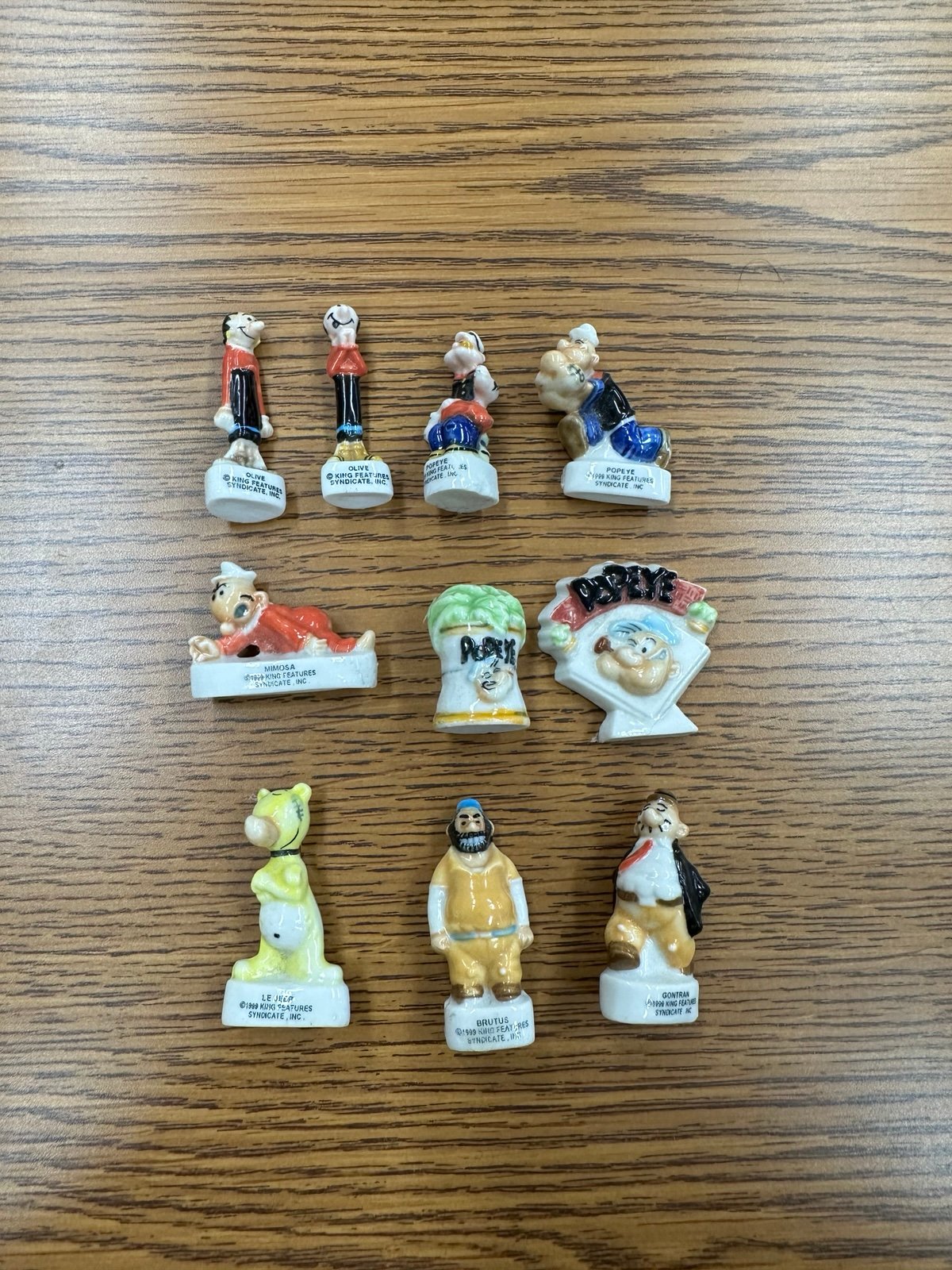 Vintage POPEYE Set of 10 Olive Oyl Bluto Wimpy