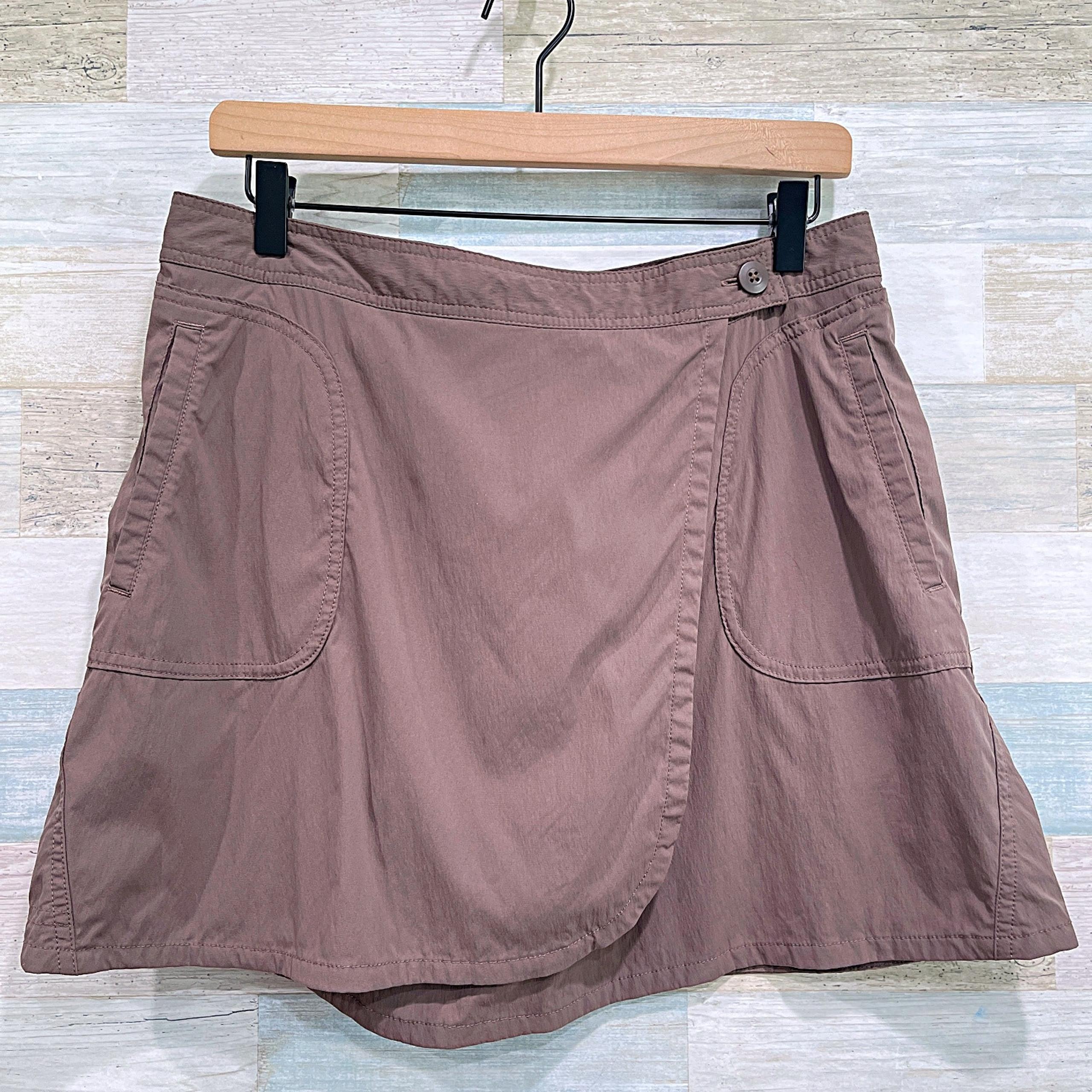 Patagonia Activewear Wrap Skort Brown High Rise Hiking Outdoors Trail Womens 8