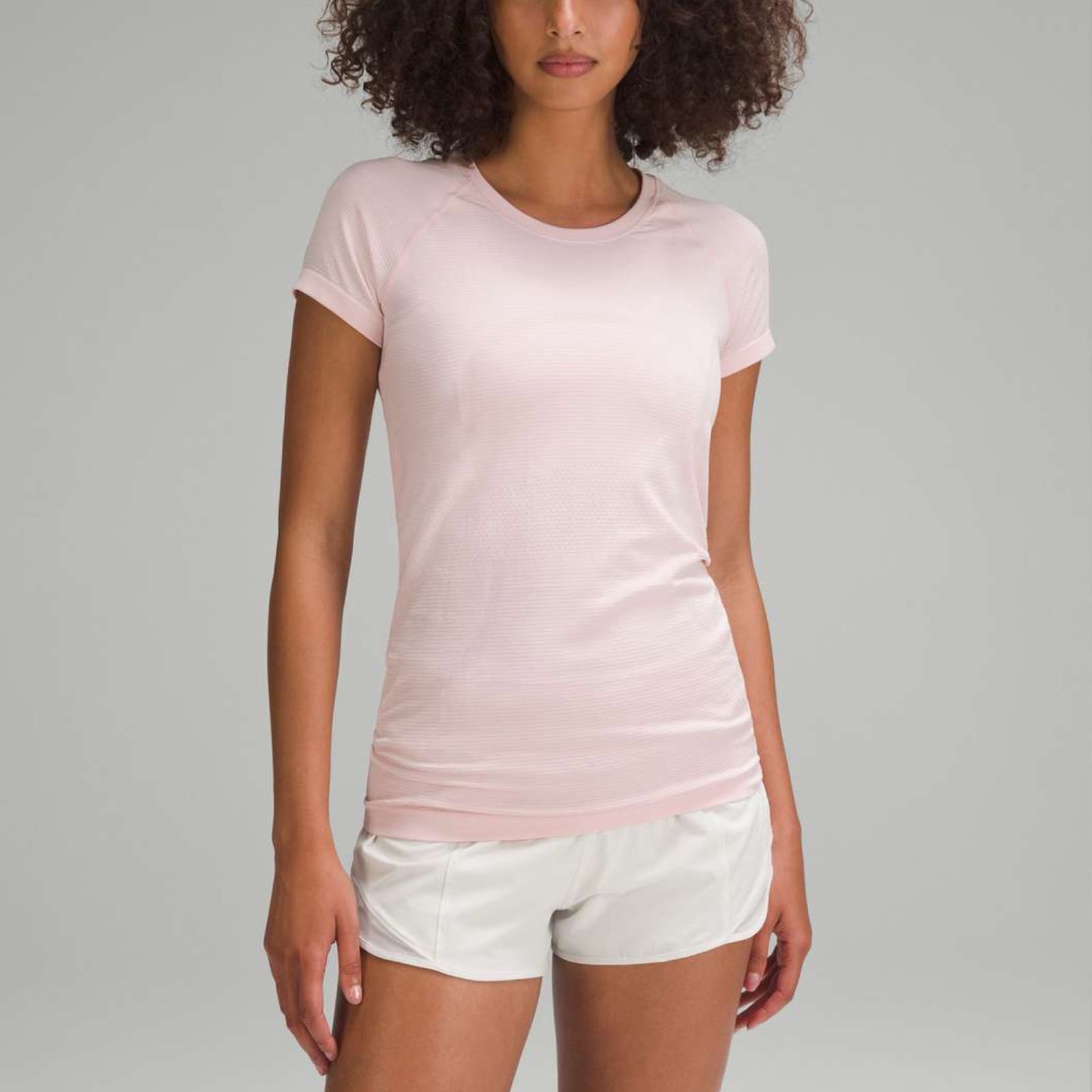 Lululemon Swiftly Tech Short Sleeve Crew Sz 10 In Pink Bliss / Pink Bliss
