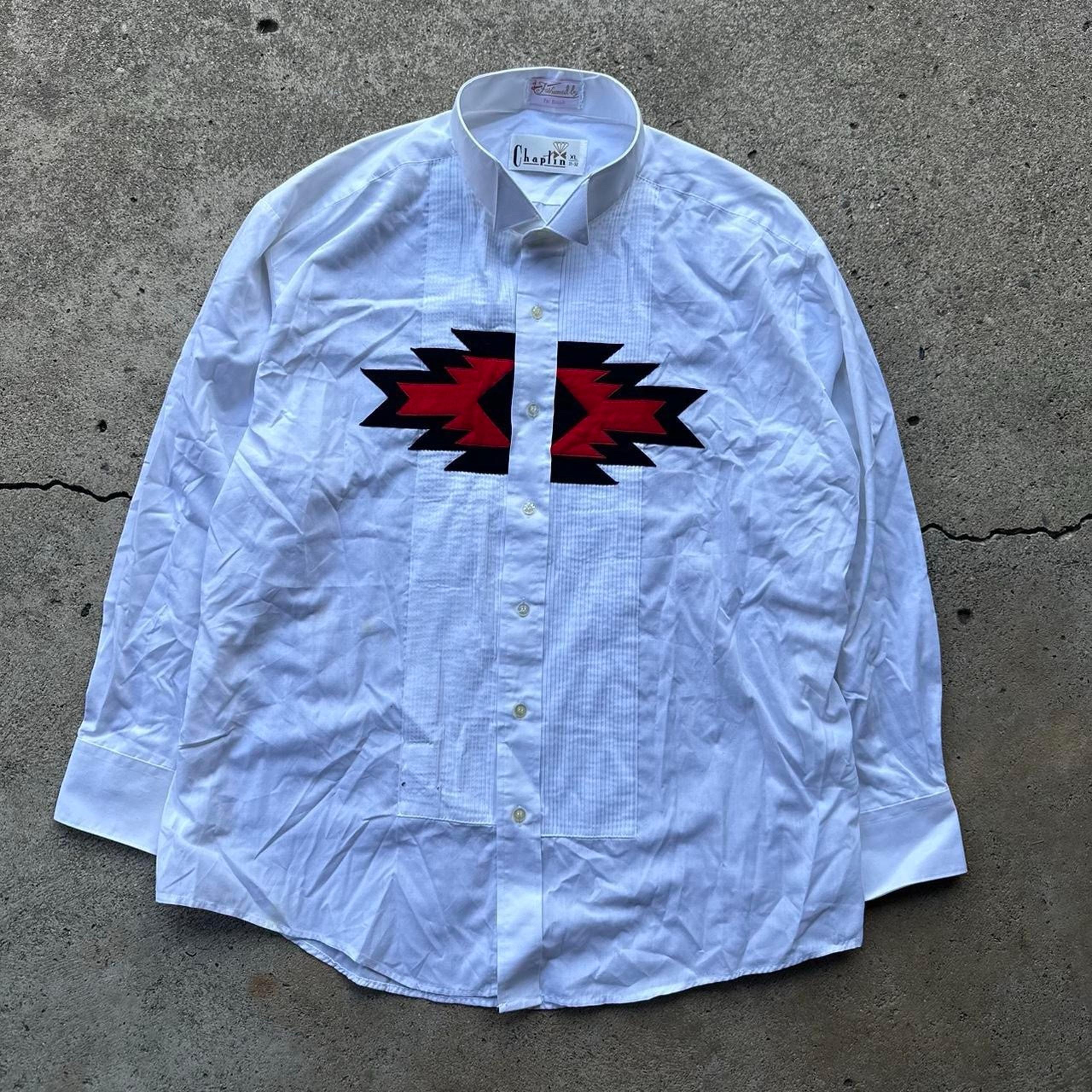 Vintage Aztec Long Sleeve Button Down Western