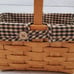 “Longaberger” Classic Spring Basket w/ Gingham Lining – NEW
