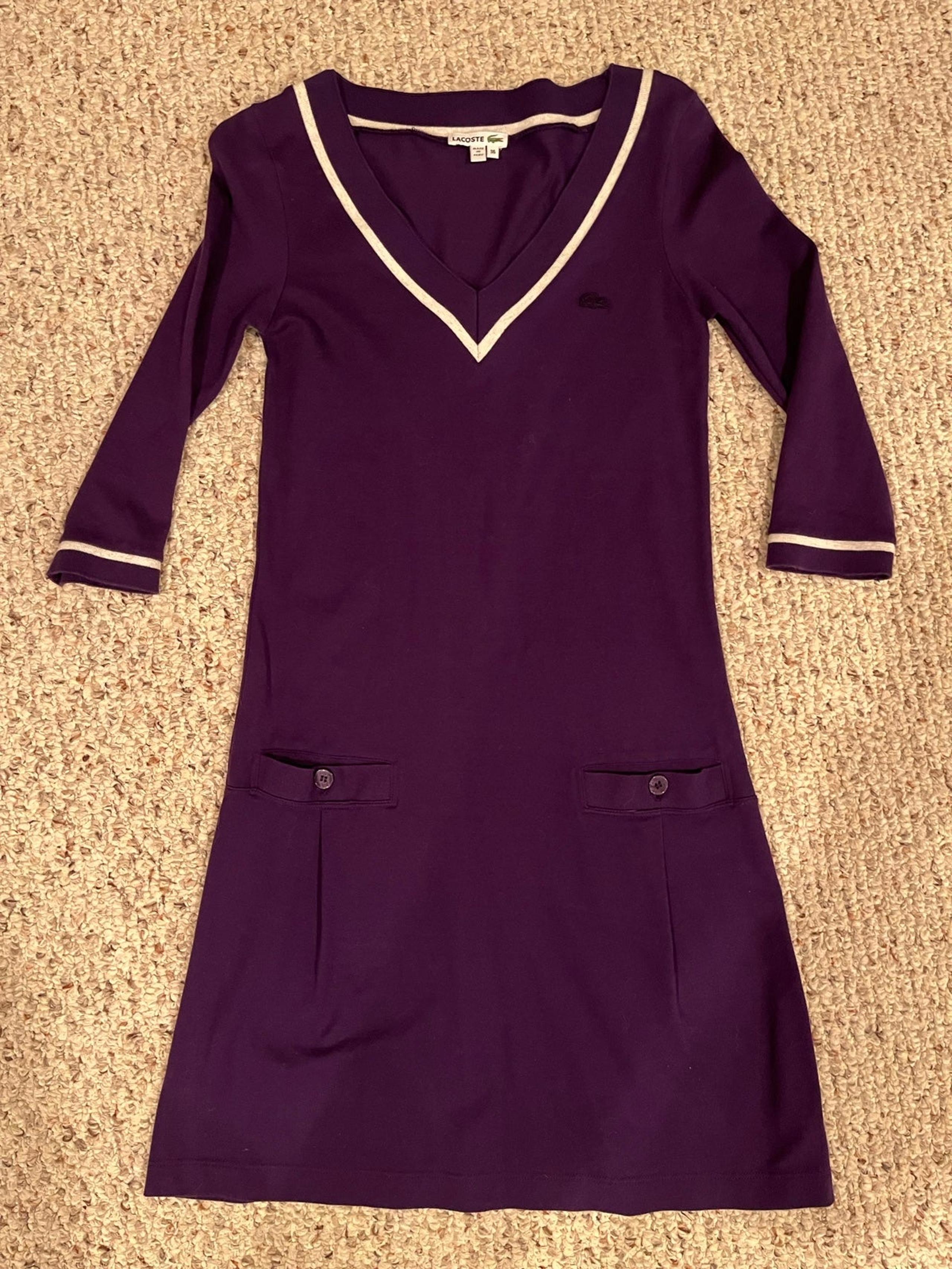 Womens purple lacoste dress