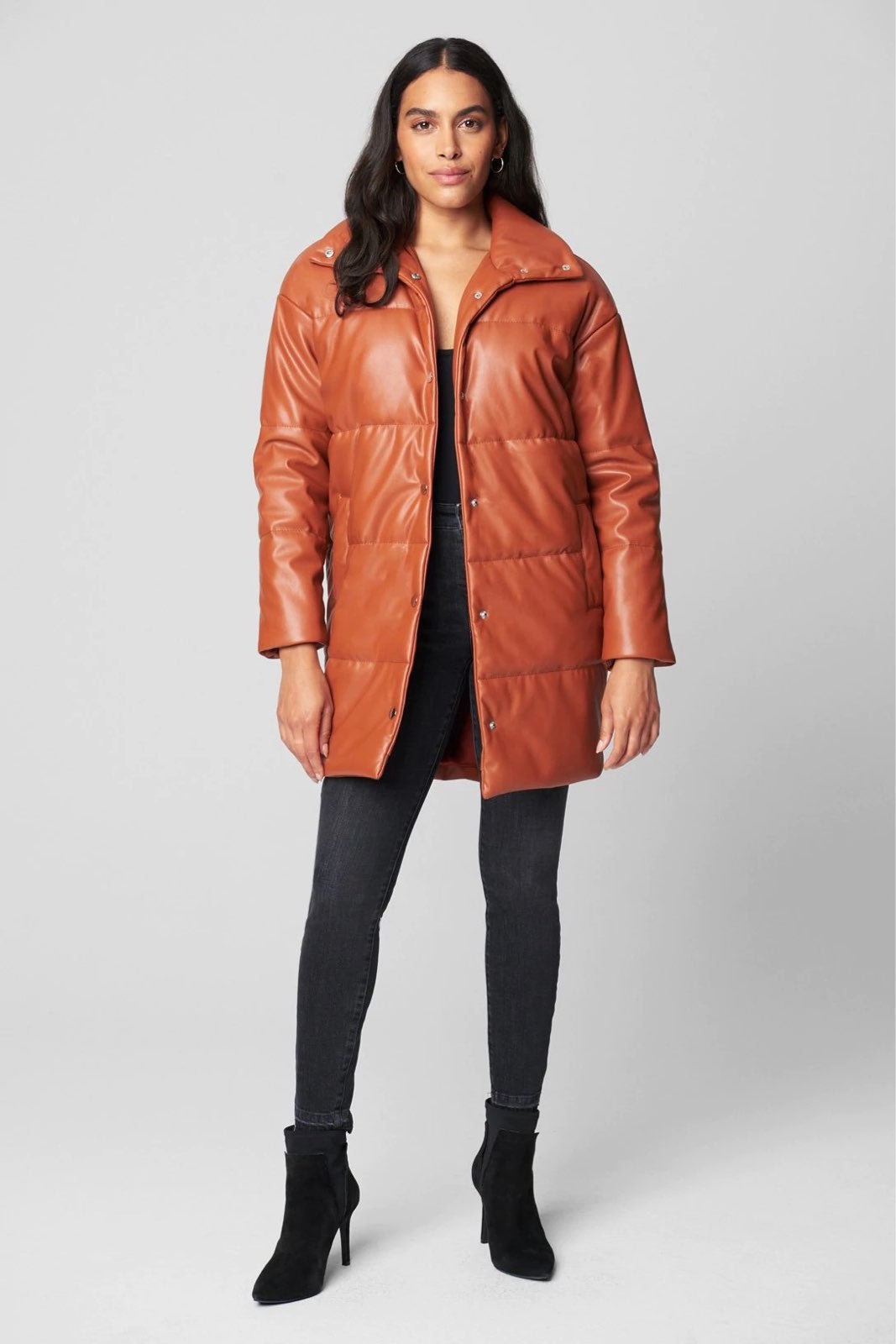 BLANKNYC TALL ORDER VEGAN LEATHER COAT
