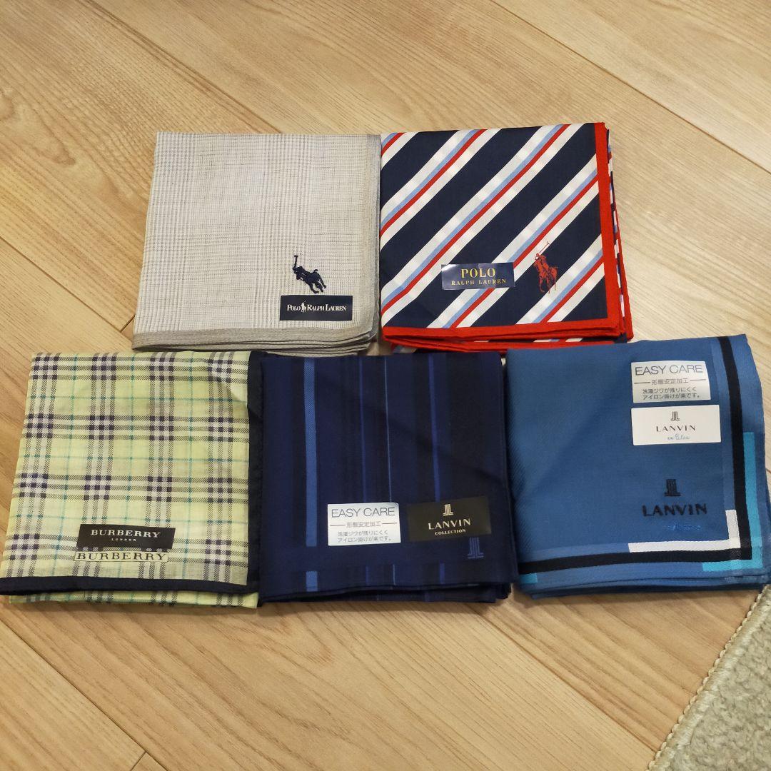 Polo Ralph Lauren, Burberry, Lanvin Handkerchief 5-Piece Set