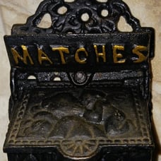 Vintage Cast Iron Match Holder
