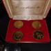 Olympian Medallion Set 4 Coins in Red Box 1984