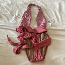 pq swim Wmns Rose Pink Arcadia Alex One Piece Halter M 154