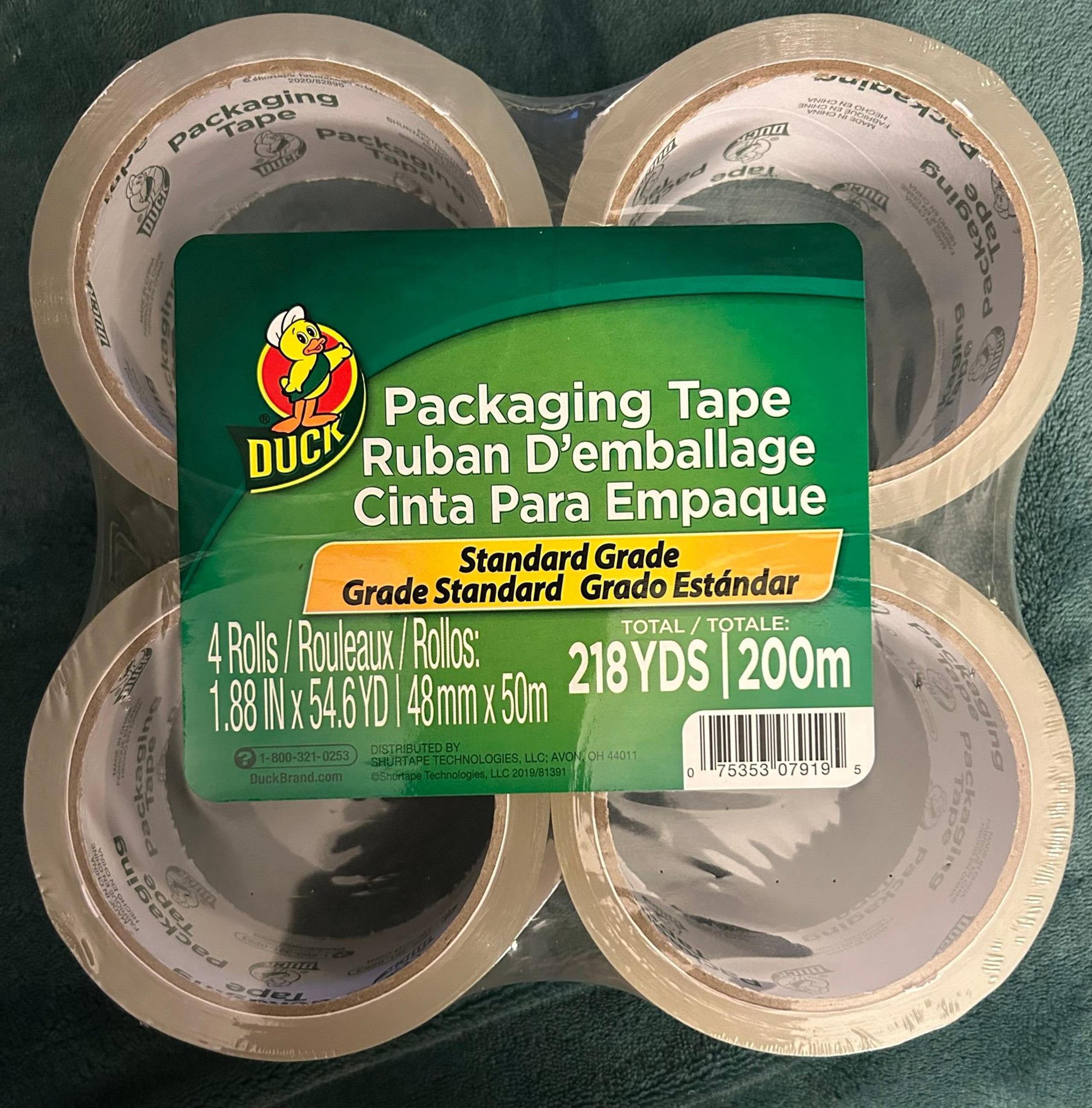 DUCK PACKING TAPE BRAND - (8 ROLLS) (shipping / packing / storage supplies ) NEW