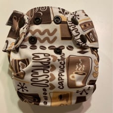 Blueberry simplex newborn size cloth diaper coffee