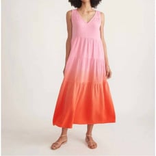 Marine Layer Corinne Maxi Dress in pink dip dye Sz XS