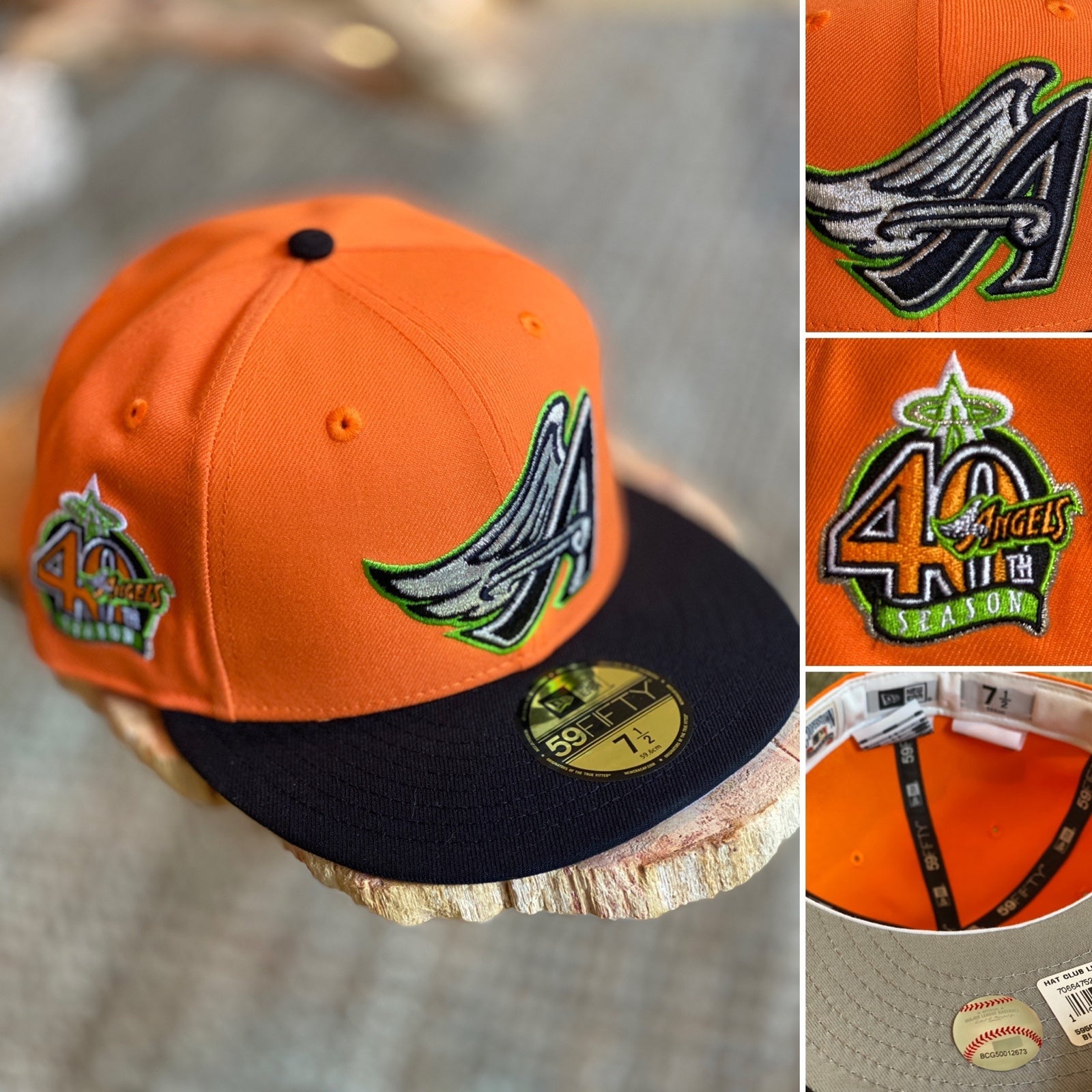 7 1/2 DS NewEra 59fifty Los Angeles Angels Fitted Hat