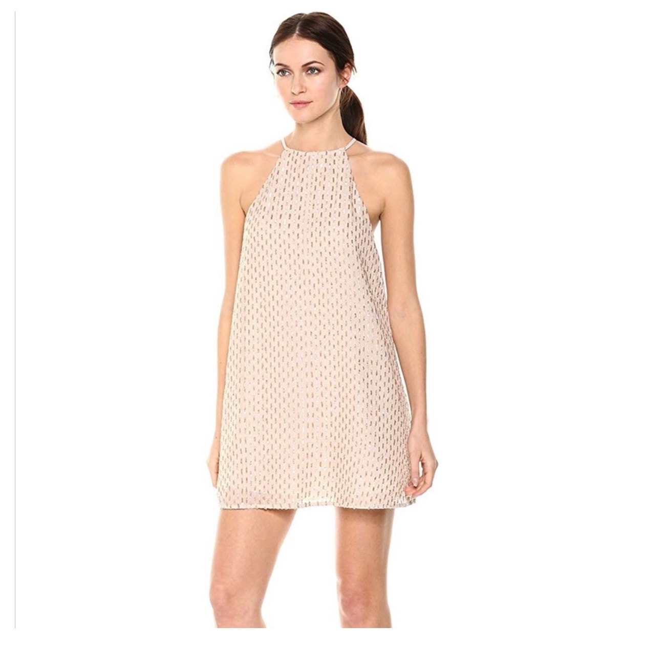 Show Me Your Mumu Gomez Halter Mini Dress in Sparkle Waterfall Sequin Size XS