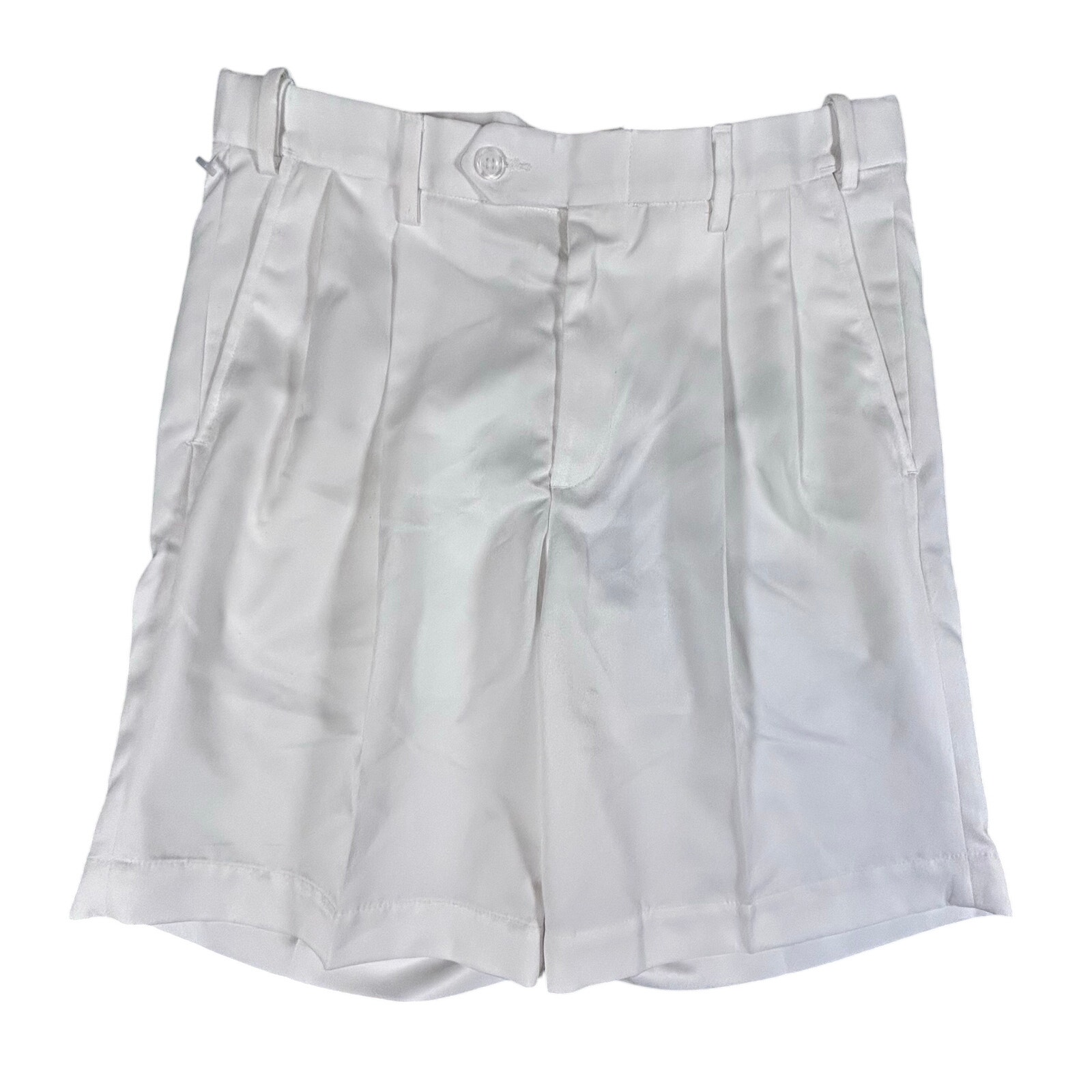 NWT Berle Pleated Shorts Men's 32 White Water Stain Resistant Casual Preppy