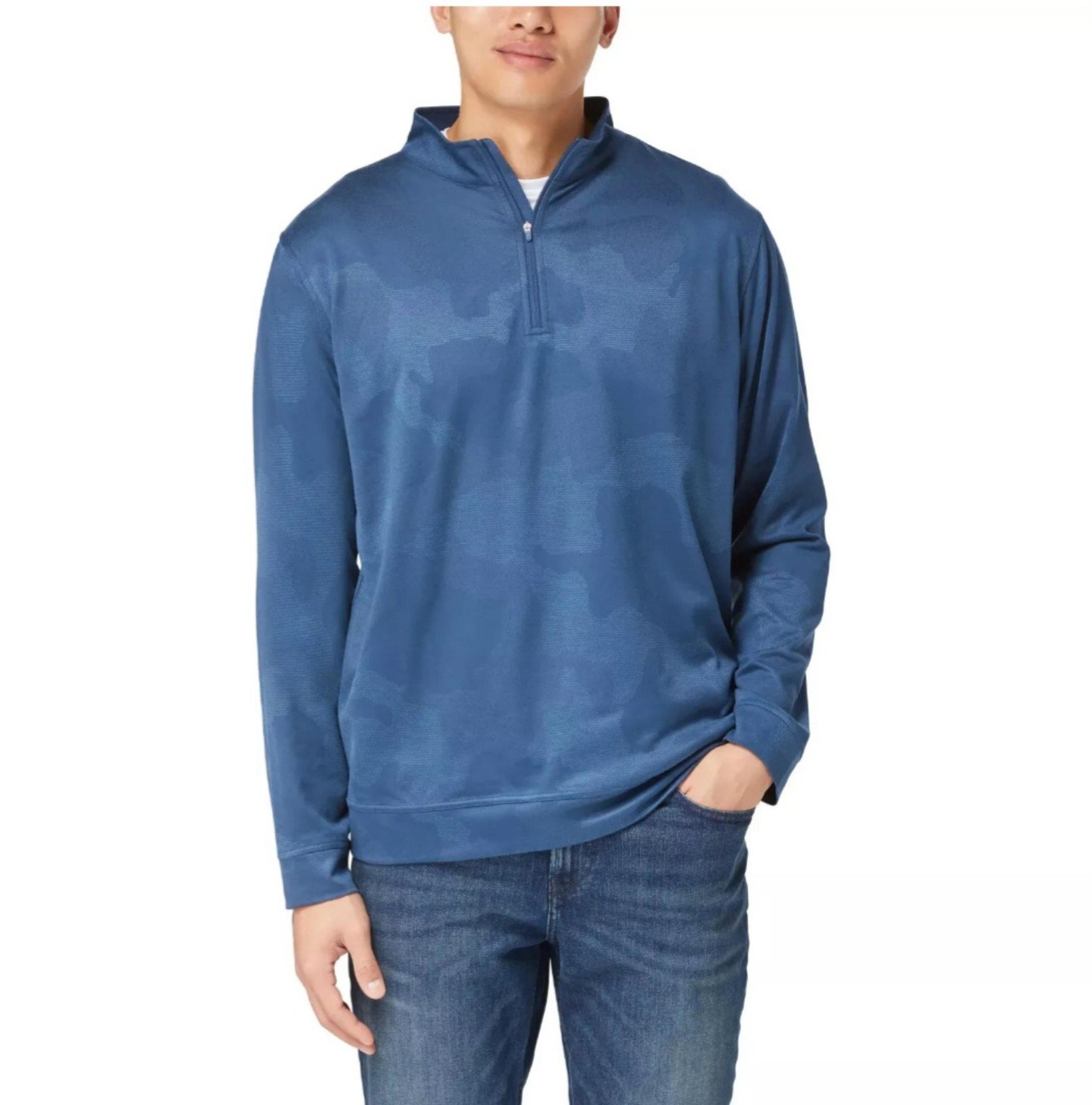 Kirkland Signature Men’s Performance Quarter Zip Regular Fit Camo Print