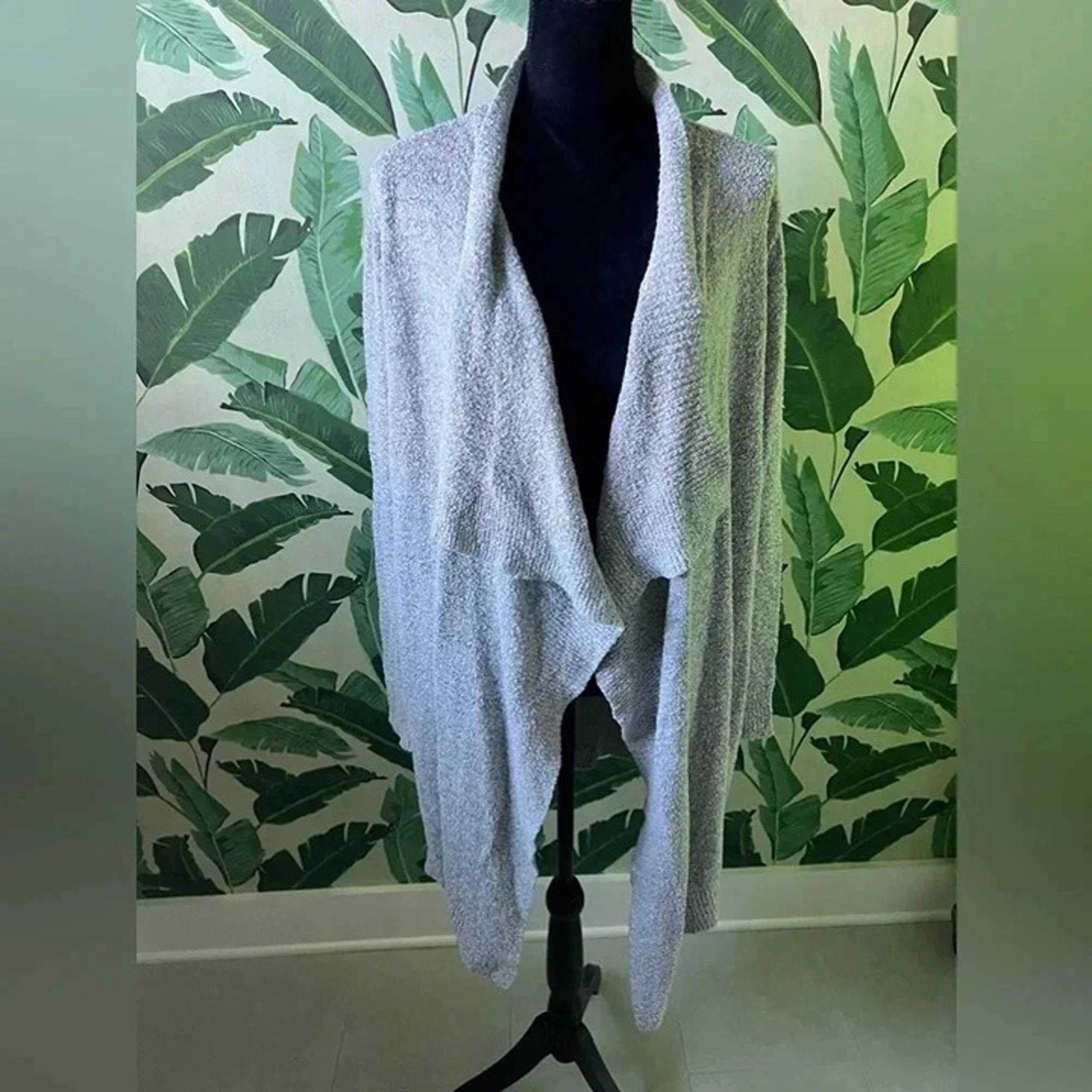 ASOS Open Front Gray Tunic Knit Cardigan Sweater Size M