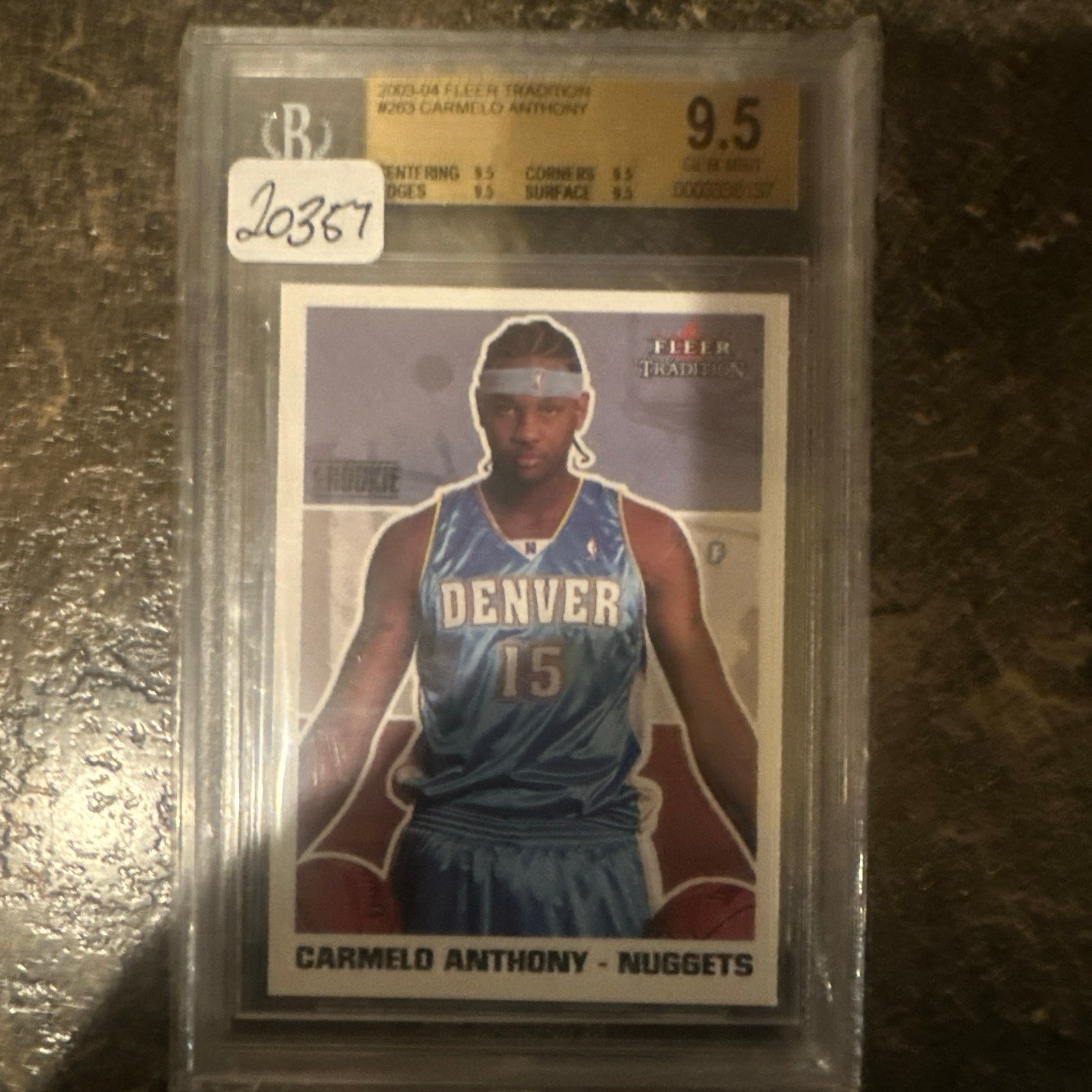 2003 Fleer Traditional Carmelo Anthony Rookie RC #263 BGS 9.5