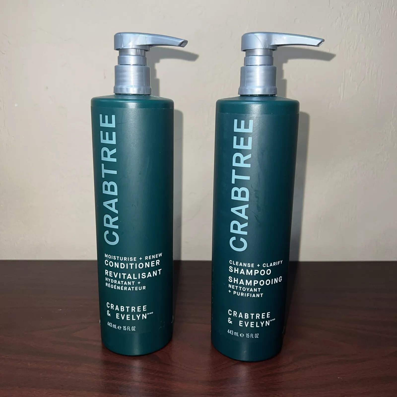 Crabtree & Evelyn Cleanse Clarify Shampoo & Conditioner 15oz. (443ml) NEW !
