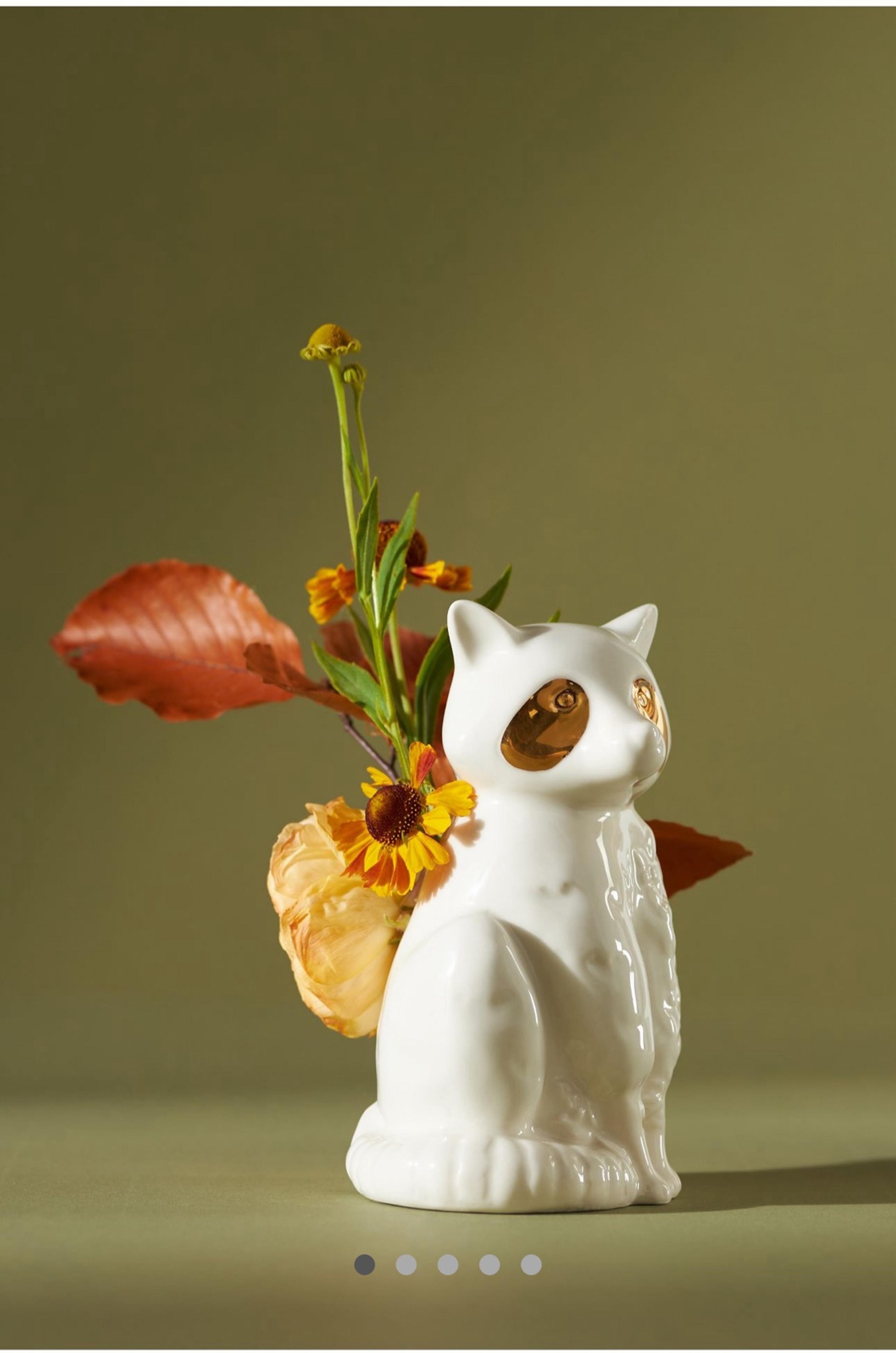 Anthropologie Raccoon Bud Vase