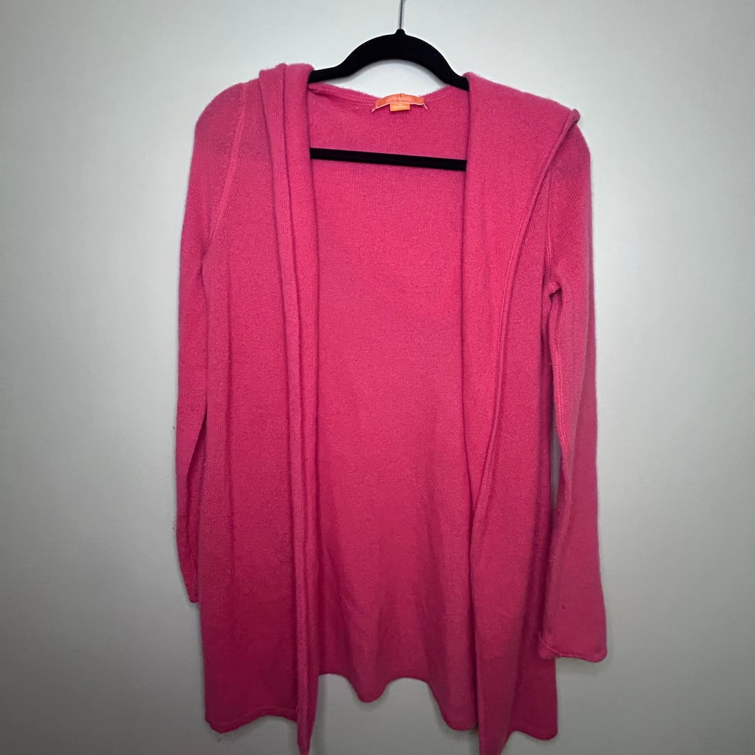 Christopher Fischer cashmere Pink Hooded Cardigan