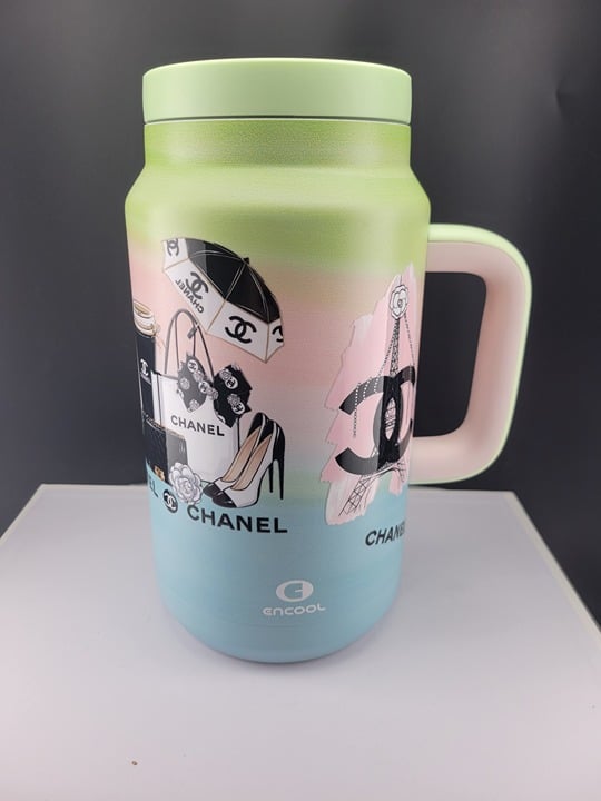 50oz Custom Chanel-Inspired Tumbler – Luxe Hydration in Style!