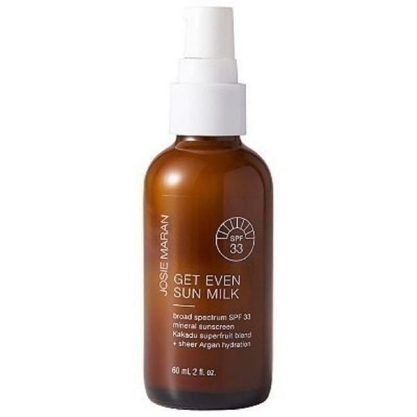 Josie Maran Get Even Sun Milk SPF 33 brand new sunscreen